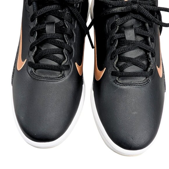 Nike Vapor Golf 7.5 Black Rose Gold Leather Soft Spike Lace Up Dri-Fit Cleats - Picture 5 of 9